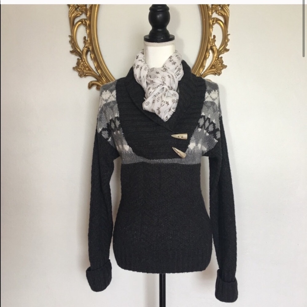 Northcrest Charcoal Wool Sweater Size S 6/8